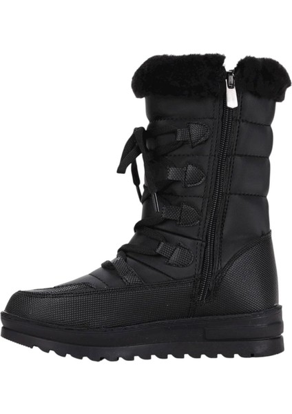 Termal Yünlü Kadın Kar Botu SİYAH