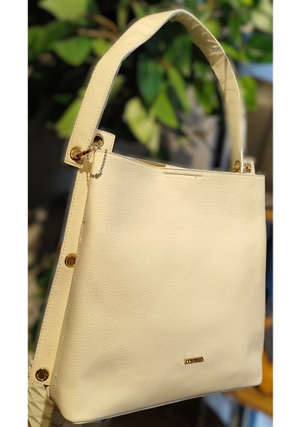 Kadın Omuz Çantası Şık Tasarım Bej