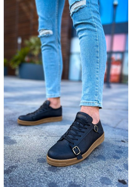 CH191 - Ckt Side Buckle Erkek Ayakkabı Sıyah fırsatları