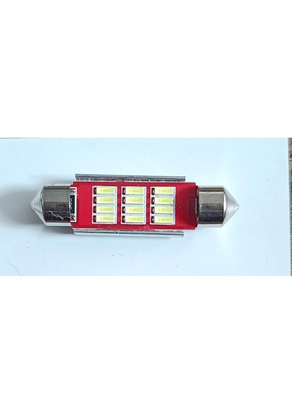 Sıfır 12 LED Beyaz Ampul 41 Mm.