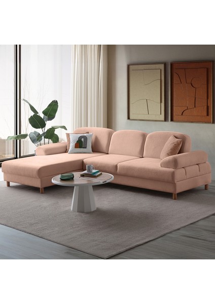 Aries Yataklı Sandıklı Köşe Takımı Pembe Sol Köşe fiyatları