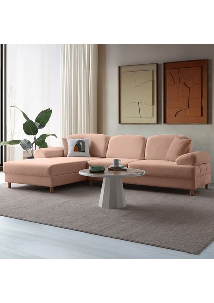 Aries Yataklı Sandıklı Köşe Takımı Pembe Sol Köşe fırsatları