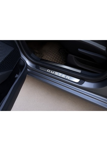 Dacia ve Renault Duster 2010-2024 Modeller Krom Kapı Eşiği 4 Prç P. Çelik Abs Çerçeve