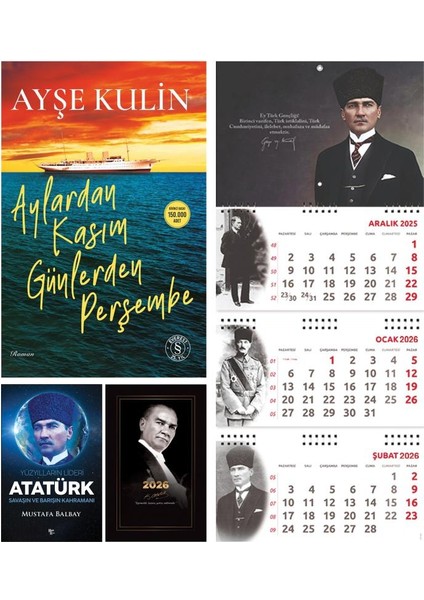 Aylardan Kasım Günlerden Perşembe ve Yüzyılların Lideri Atatürk - Gazipaşa Ajanda -Gazi Duvartakvimi