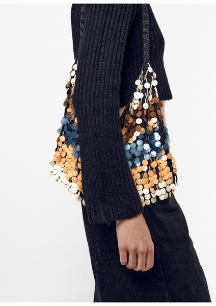 Payetli Omuz Çantası