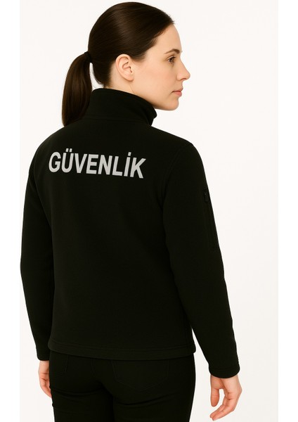 Kalın Kışlık Kadın Koldan Cepli Nakış Işlemeli 3 Cepli Güvenlik Polar