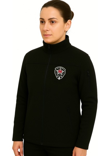 Kalın Kışlık Kadın Koldan Cepli Nakış Işlemeli 3 Cepli Güvenlik Polar modelleri