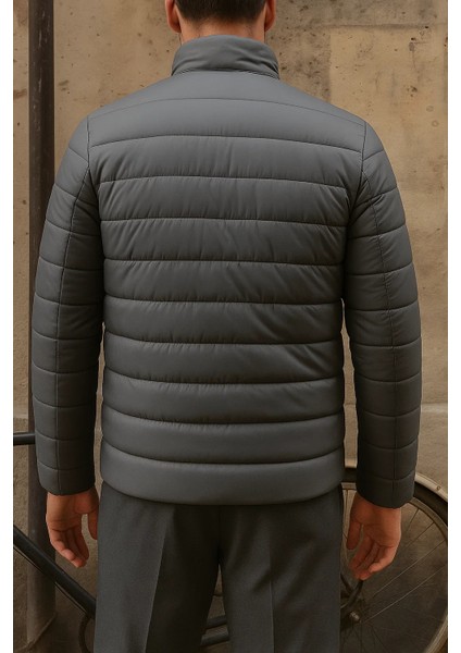 Erkek Kışlık Slim Fit Günlük Füme Şişme Mont indirimleri