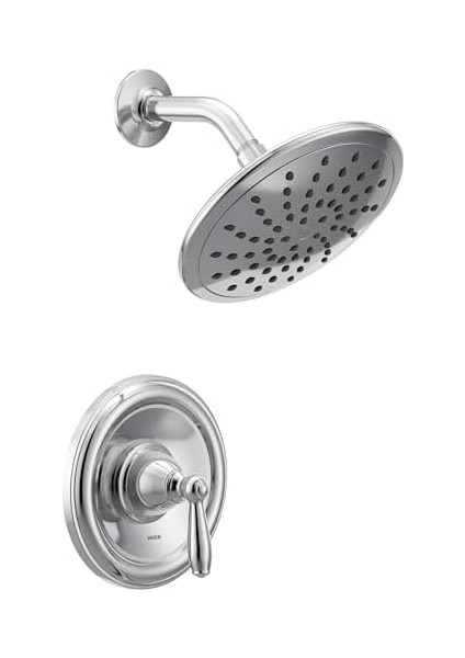 Brantford Krom Posi-Temp Duş Seti 8 Inç Eko- Yağmur Duşlu, Valf Gerekli, T2252EP modelleri