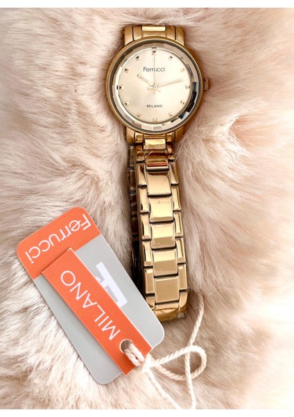 Gold Renk Çelik Kristal Kadranlı Kadın Kol Saati+Iincili %100 Çelik Kolye Hediye Set fırsatları