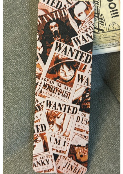 One Piece Kabartmalı 3’lü Kitap Ayracı Seti - Luffy, Gomu Gomu No Mi Devil’s Fruit Lastik Lastik Meyvesi, Wanted - 3 Adet Ayraç