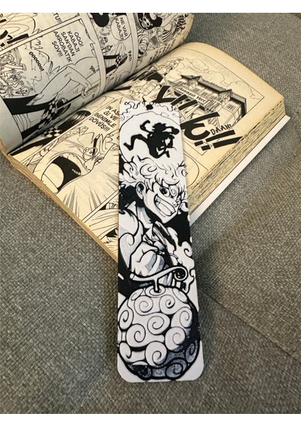 One Piece Kabartmalı 3’lü Kitap Ayracı Seti - Luffy, Gomu Gomu No Mi Devil’s Fruit Lastik Lastik Meyvesi, Wanted - 3 Adet Ayraç