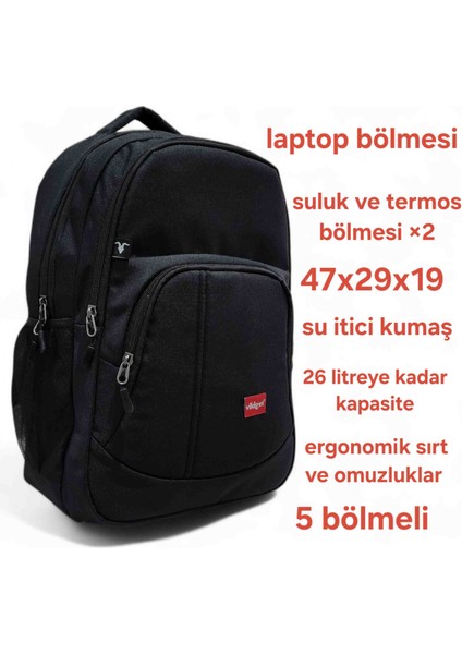 Siyah Laptop Bölmeli Sırt Çantası fırsatları