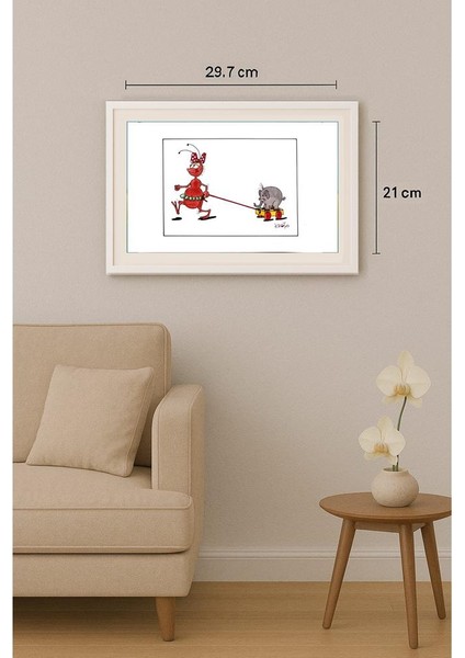 Tadeusz Krotos 29X21CM Orijinal Karikatür Tablo indirimleri