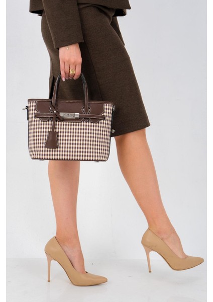 Kahve Sarı - Kahve SP1185 Kadın El Çantası