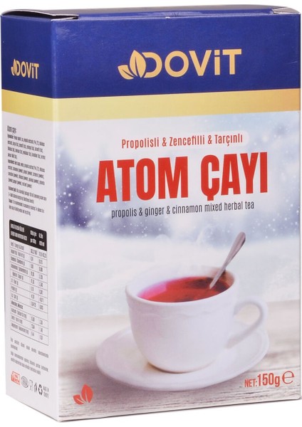 Atom Çayı Propolisli 150 gr – Kesme Şeker Formunda, Doğal Bitki & Baharat Karışımı