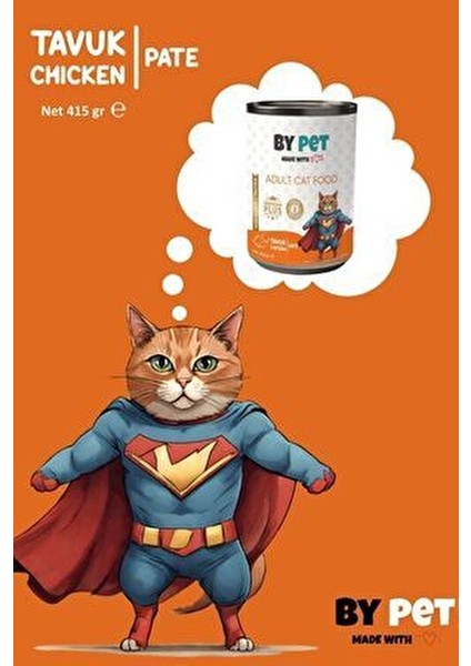 Yetişkin Kediler Için Tavuk Etli Konserve Yaş Mama 415 gr x 12 Adet fırsatları