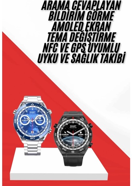 Akıllı Saat 1.62 Inç Ultimate Nabız Sensörlü Sesli Görüşme Yapabilen fiyatları