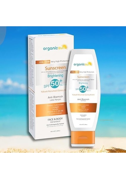 Organicsun Spf 50+ Yüz ve Vücut Güneş Kremi 100ML – Leke Karşıtı, Yüksek Korumalı, Suya Dayanıklı, Her Cilt Tipine Uygun, Vegan fiyatları