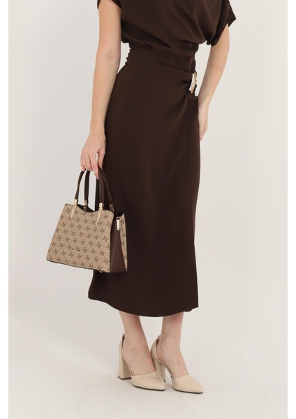 Koyu Bej - Kahve SP1205 Kadın El Çantası