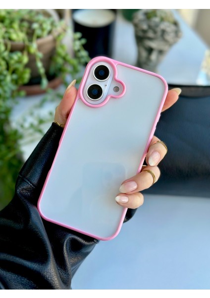 Iphone 16 Uyumlu Kenarı Renkli Arkası Parlak Silikon Kılıf modelleri