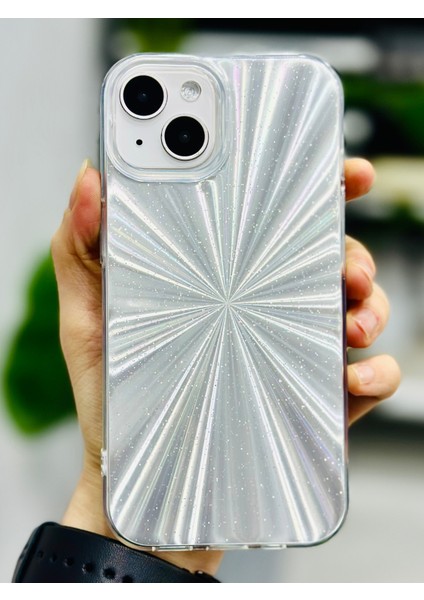 Iphone 13 - 14 - 15 Uyumlu Gümüş Prizma Model Silikon Kılıf fiyatları