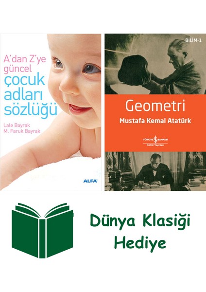 Çocuk Adları Sözlüğü (Cep Boy) + Geometri + Dünya Klasiği Hediye