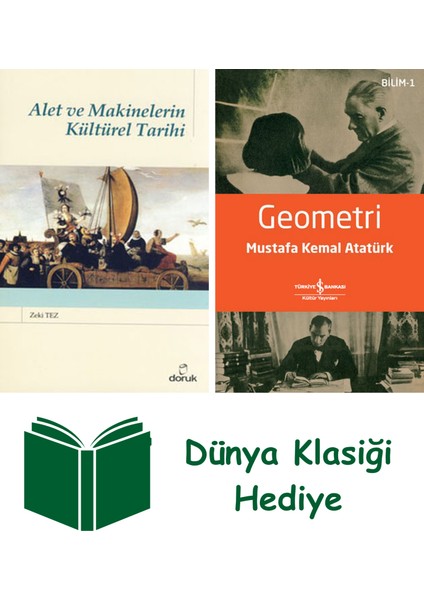Alet ve Makinelerin Kültürel Tarihi + Geometri + Dünya Klasiği Hediye