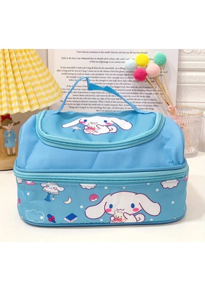 Beslenme Çantası Geniş Kapasiteli 2 Bölmeli Izoleli Cinnamoroll Figürlü (26*20*14CM)