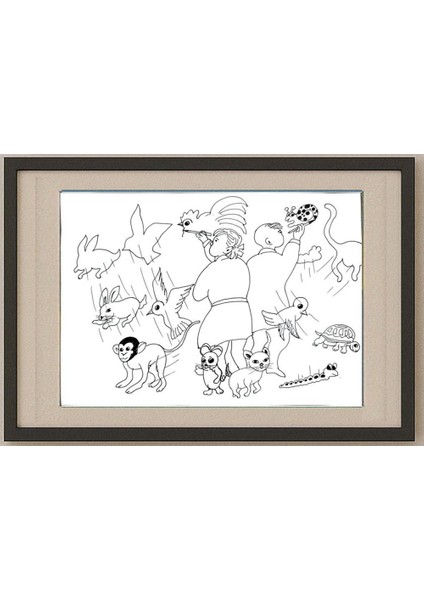 Hua Ting Huan 29X21CM Orijinal Karikatür Tablo