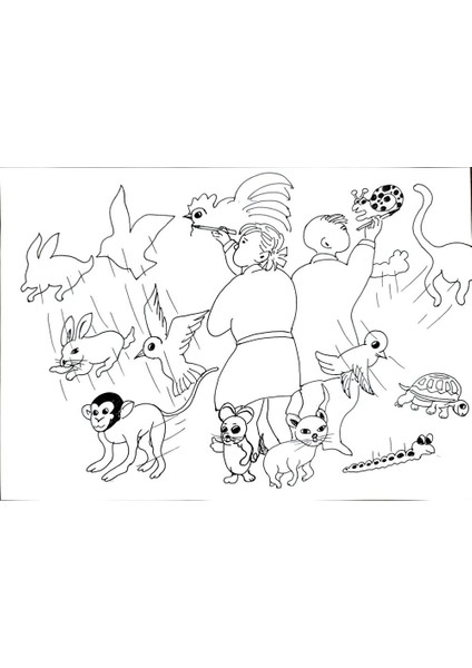 Hua Ting Huan 29X21CM Orijinal Karikatür Tablo modelleri