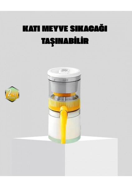 Taşınabilir Katı Meyve Sıkacağı – 45W Güçlü Motor, Çift Kesici Bıçak, USB Şarjlı ve Kompakt Tasarım