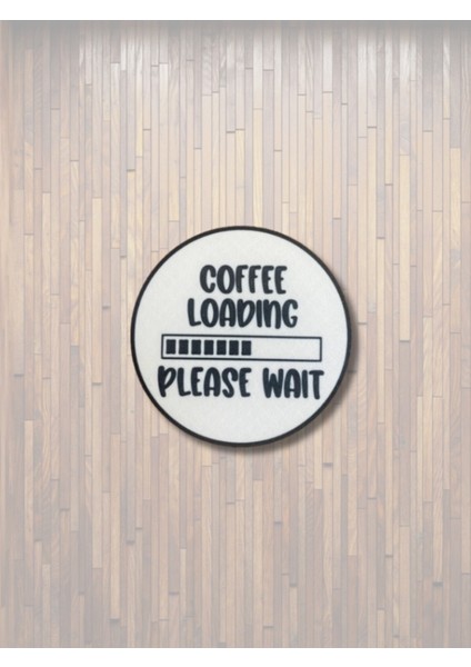 Coffee Is My Love Language Yazılı Yuvarlak Duvar Süsü – Sert Plastik 20X20 cm