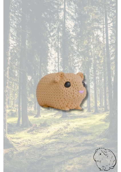 Örgü Desenli Hamster Anahtarlık – Sert Plastik, Çanta Süsü & Charm, Hayvan Figürlü Aksesuar