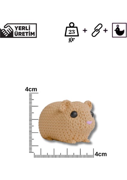 Örgü Desenli Hamster Anahtarlık – Sert Plastik, Çanta Süsü & Charm, Hayvan Figürlü Aksesuar indirimleri