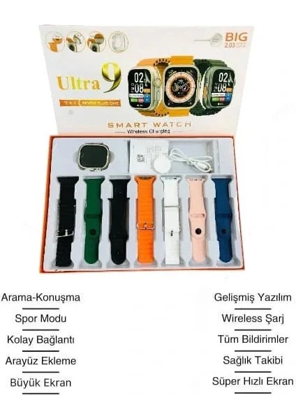 Akıllı Saat Bluetooth Bağlantılı 2.09 Inç Hd Ekran ve Çok Yönlü Sağlık Takibi modelleri