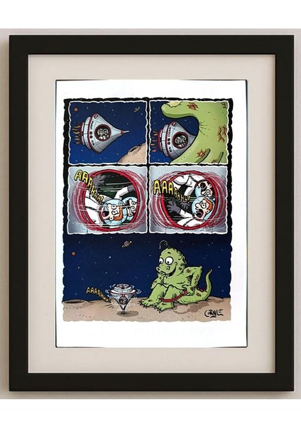 Santiago Cornejo 29X21CM Orijinal Karikatür Tablo