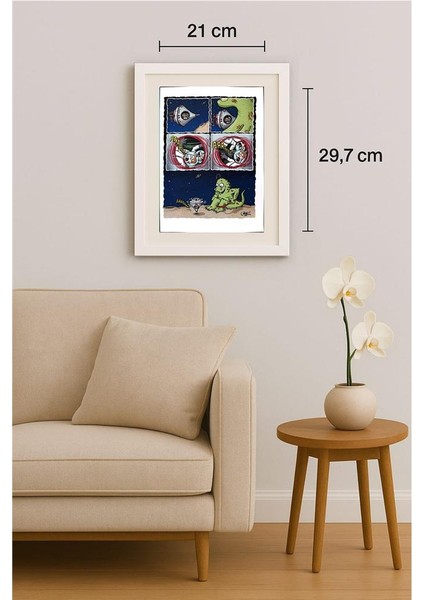 Santiago Cornejo 29X21CM Orijinal Karikatür Tablo indirimleri