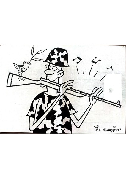 Li Guangjun 29X21CM Orijinal Karikatür Tablo modelleri