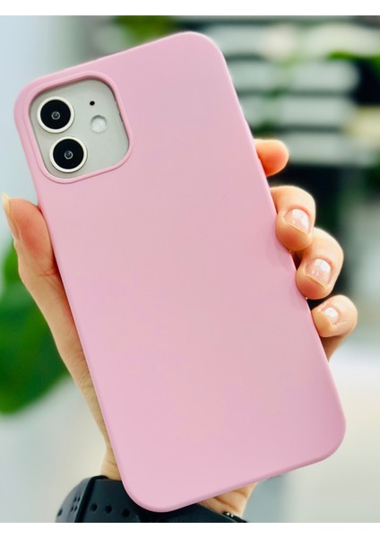 Iphone 12 ve 12 Pro Uyumlu Içi Kadife Sıvı Silikon Leke Tutmaz Lansman Kılıf modelleri