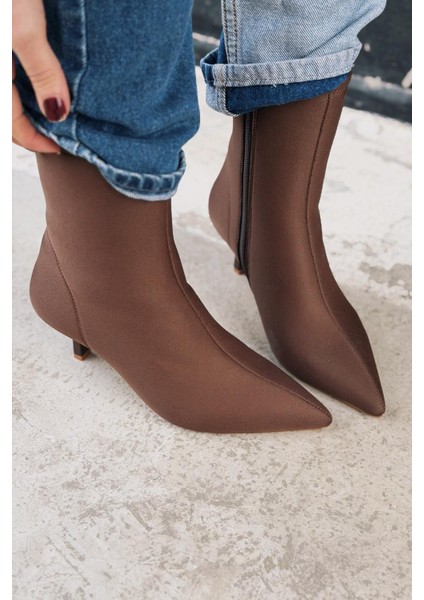 Orvex Kadın Dalgıç Ince Topuklu Bot Acı Kahve modelleri