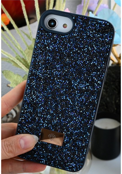Iphone 6 - 7 - 8 - Se 2020 - Se 2022 Uyumlu Elmas Tasarımlı Taşlı Işıltılı Parlak Pırlanta Kılıf modelleri