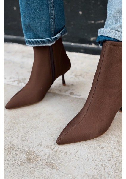 Orvex Kadın Dalgıç Ince Topuklu Bot Acı Kahve indirimleri