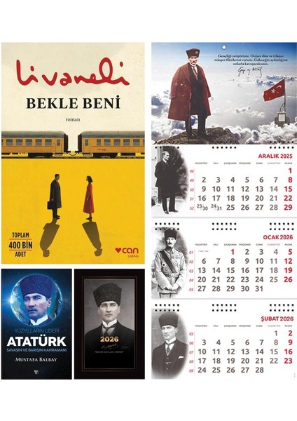 Bekle Beni ve Yüzyılların Lideri Atatürk - Kalpaklı Ajanda - Sakarya Duvar Takvimi