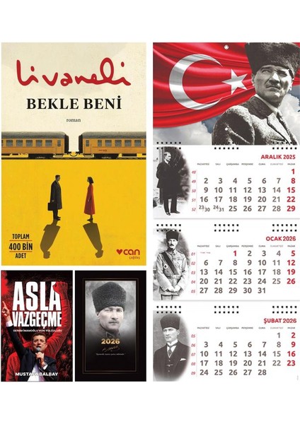 Bekle Beni ve Asla Vazgeçme - Komutan Ajanda - Ayyıldız Duvar Takvimi