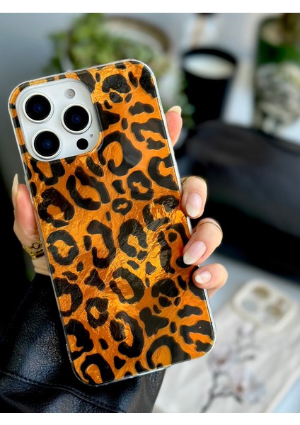 Iphone 16 Promax Uyumlu Shine Leopar Renk Geçişli Parlak Silikon Kourmalı Kılıf fiyatları