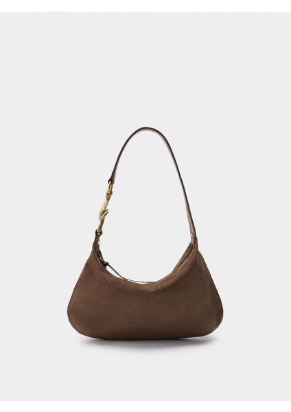 Deri Efektli Omuz Çantası