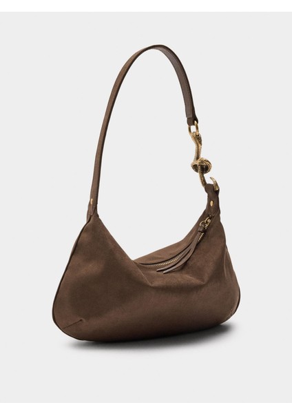 Deri Efektli Omuz Çantası modelleri