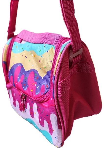 Kız Çocuk Beslenme Çantası Izoleli Geniş Kapasiteli Hem Askılı Hem Elde Tutmalı (28CM*18CM) AD2561