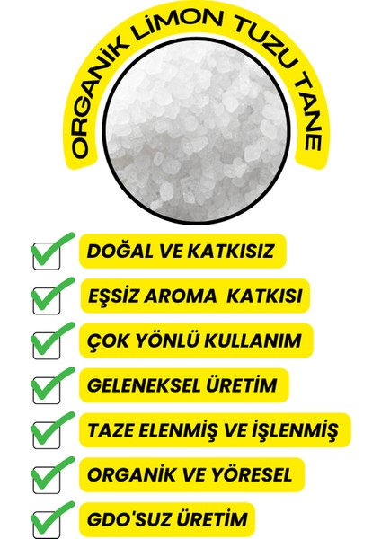 Limon Tuzu Tane - (Yüksek Kalibre, Iri Taneli, Yeni Mahsül) 250GR fırsatları